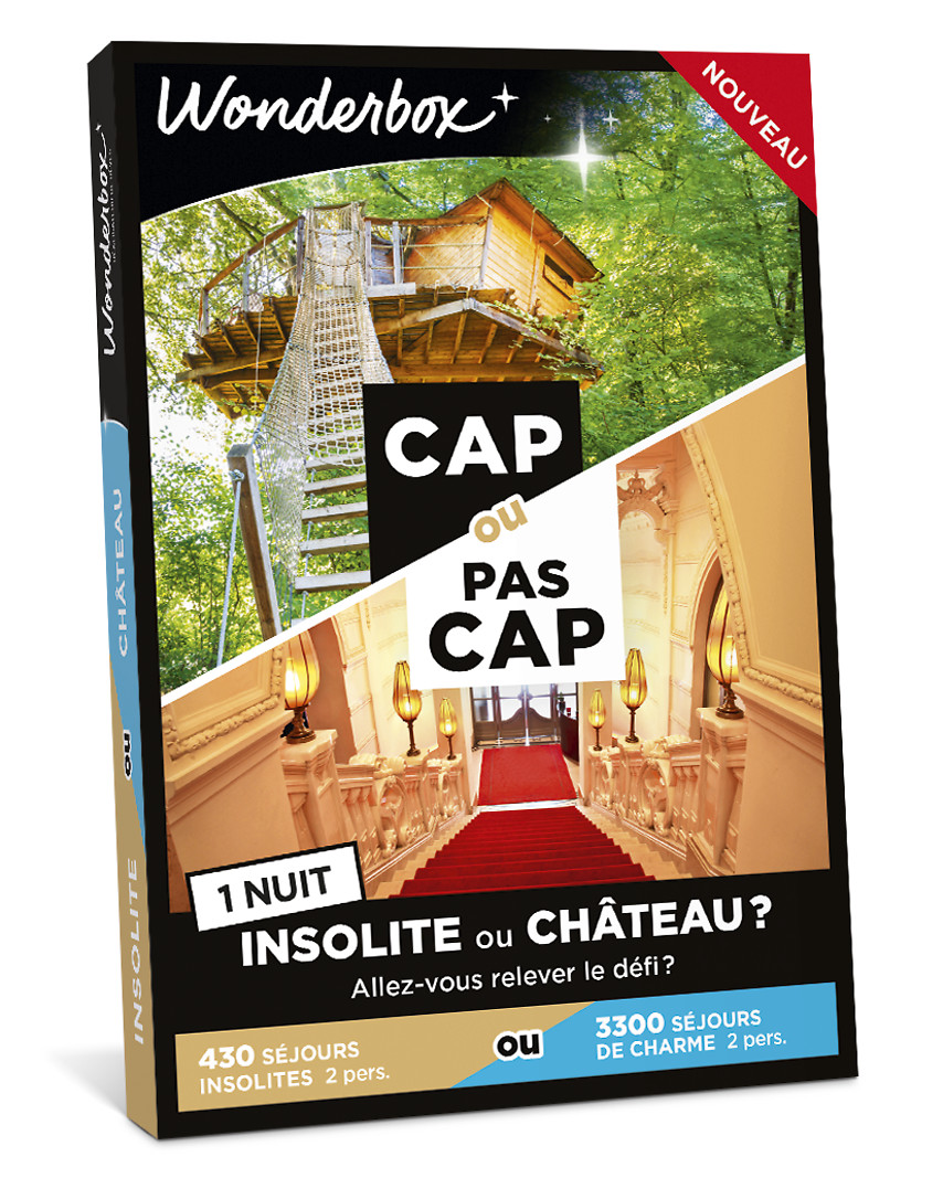 Wonderbox Cap Ou Pas Cap Insolite Ou Chateau Wonderbox CAP OU PAS CAP - Insolite ou château ? - 1 nuit pas cher -  Auchan.fr