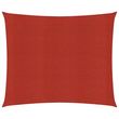 Voile d'ombrage 160 g/m^2 Rouge 3x3 m PEHD