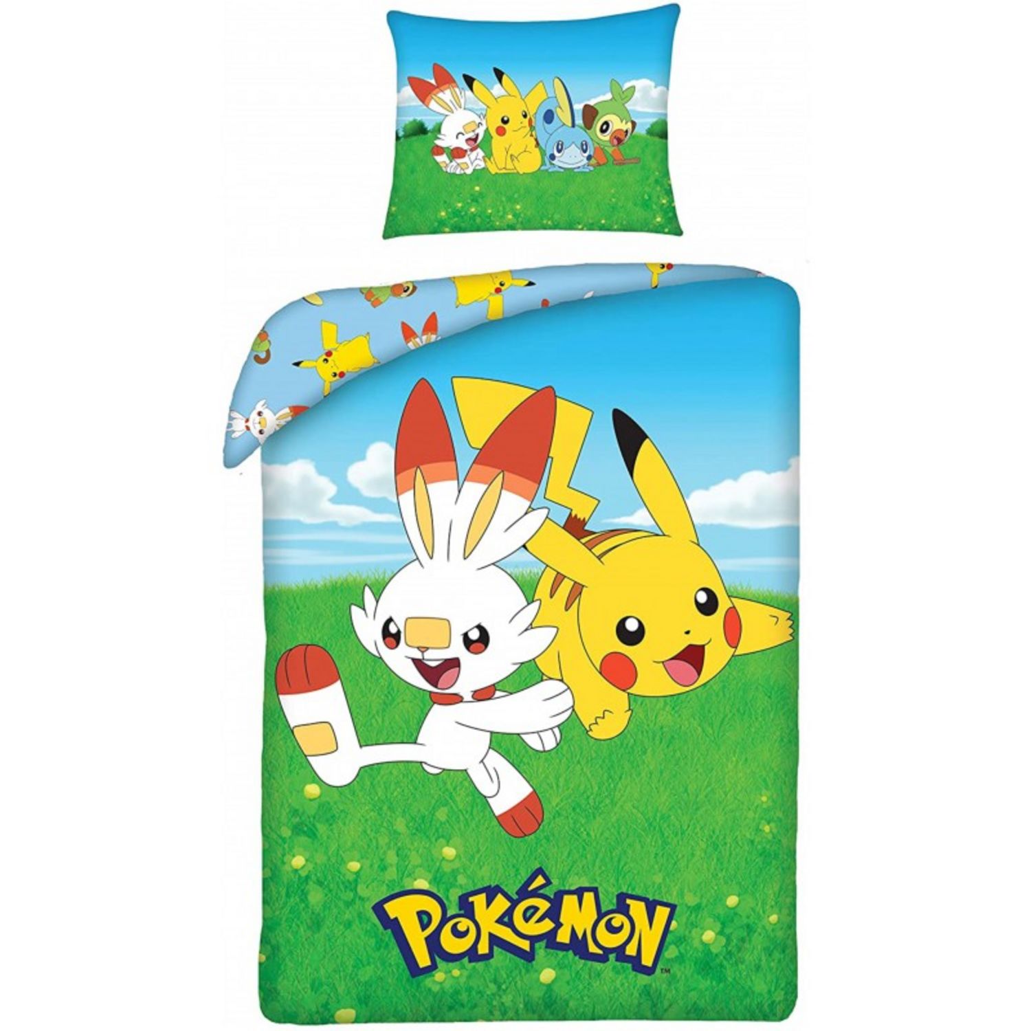 Pokémon - Parure de Lit Enfant Coton Pikachu High Voltage - Housse de  Couette 140x200 Taie d'Oreiller 63x63 cm au meilleur prix