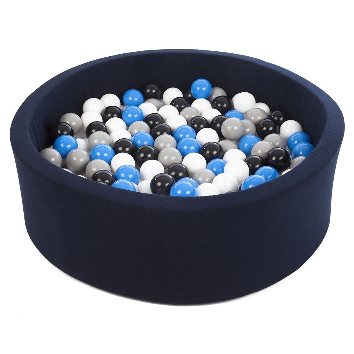  Piscine à balles Aire de jeu + 200 balles bleu marine noir,blanc,bleu,gris