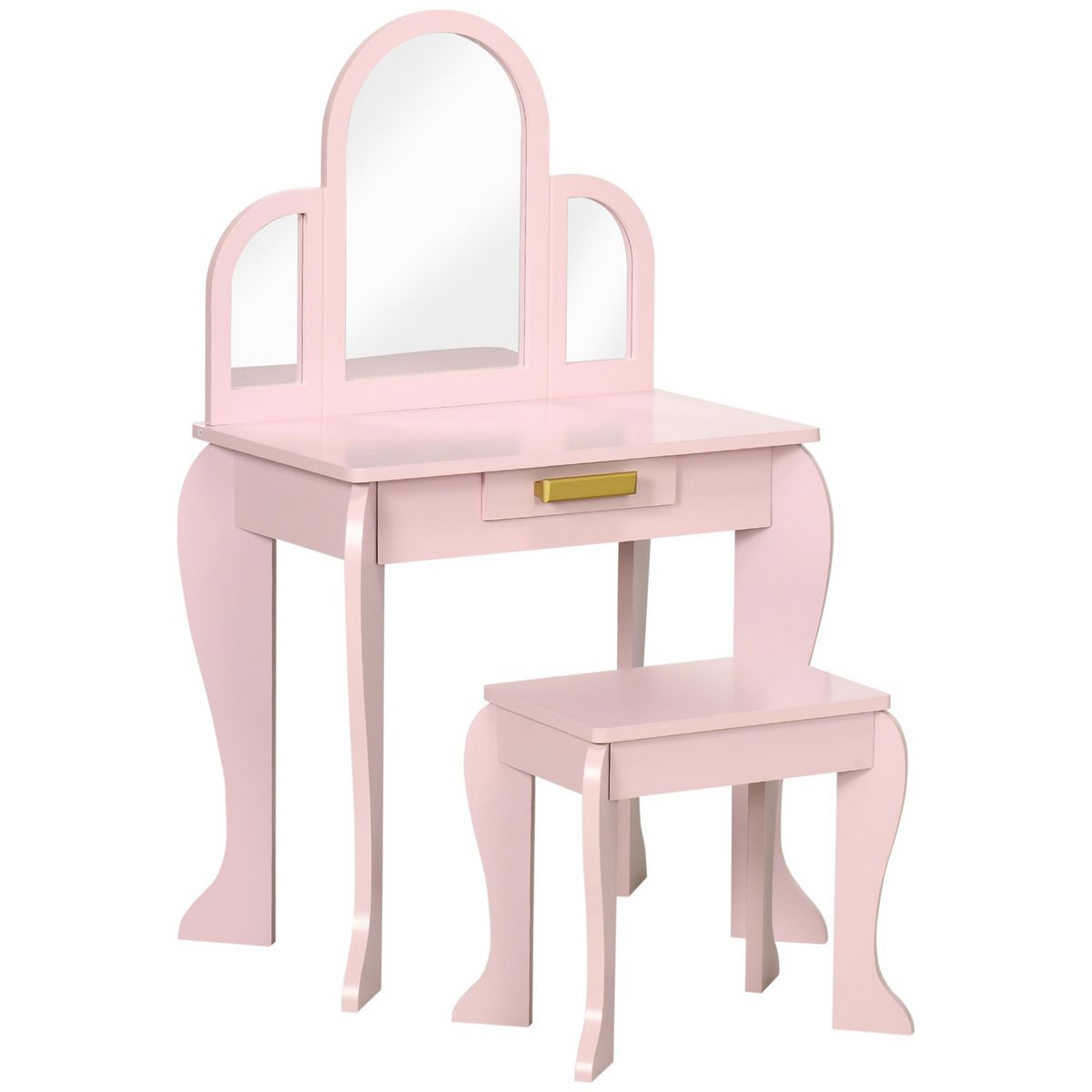 Coiffeuse enfant design girly - tabouret inclus - tiroir, 2