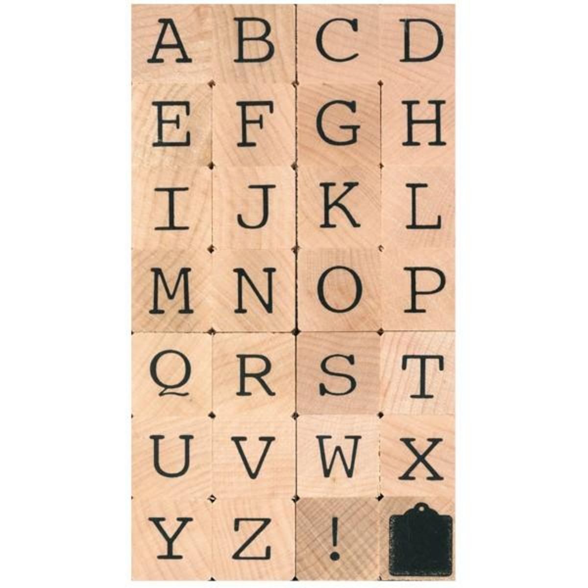 Artemio Tampons bois - Alphabet en majuscules