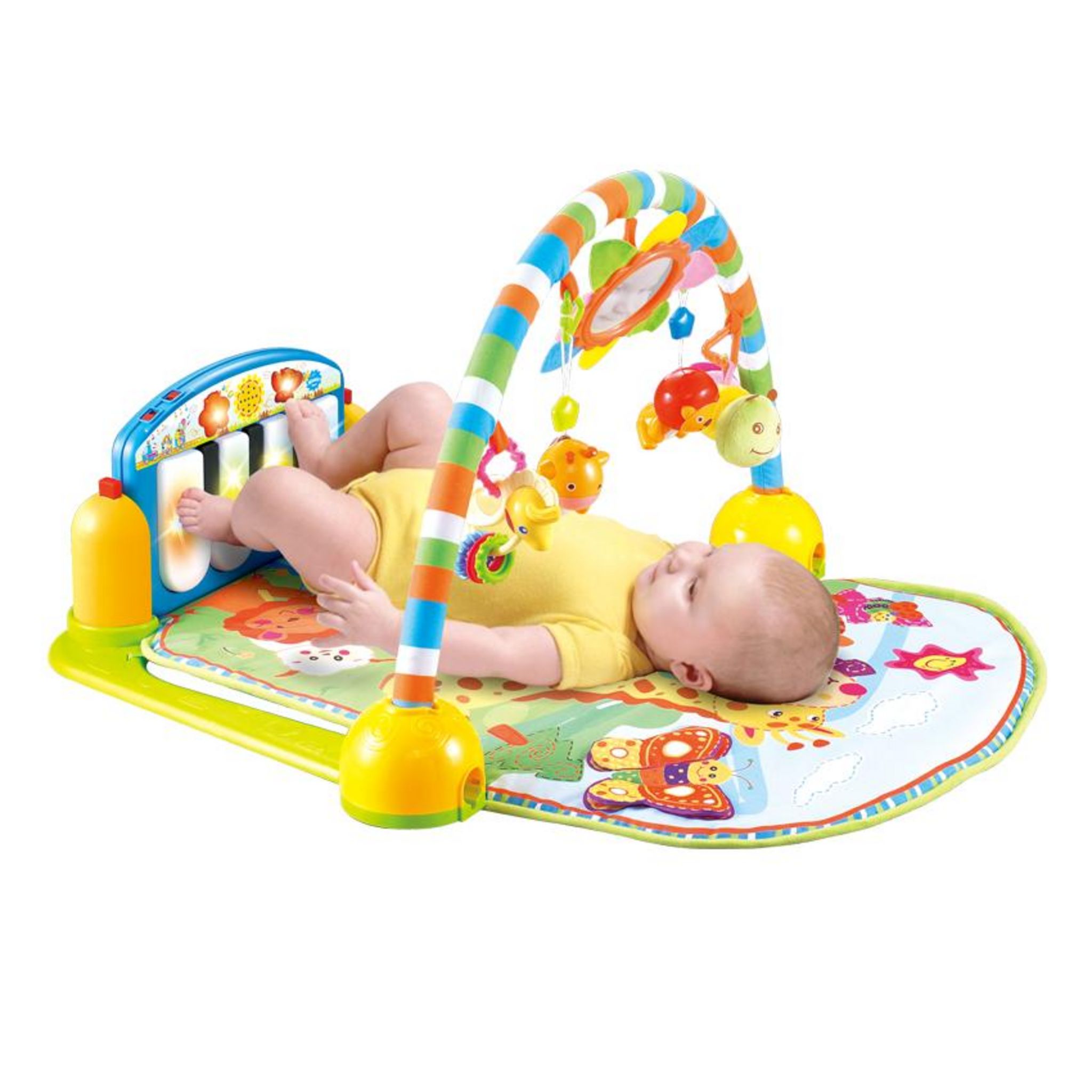 Lorelli Tapis d'éveil musical - aire de jeux bebe PIANO 92x60cm