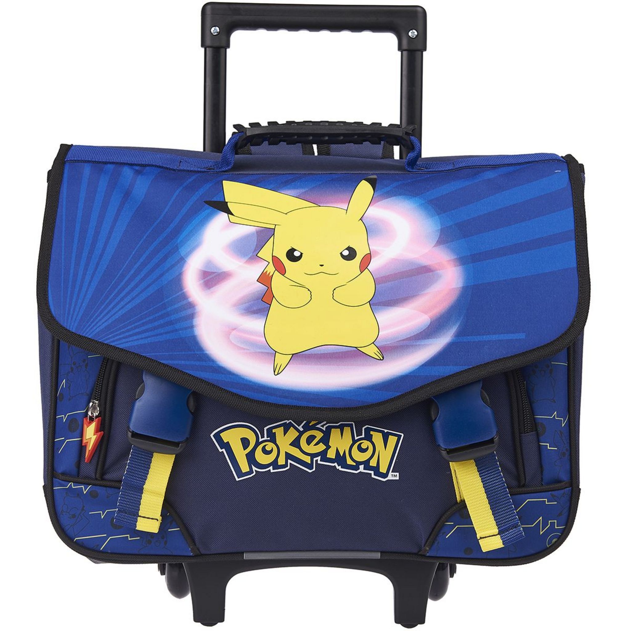 NINTENDO Sac maternelle à roulettes bleu Pokemon pas cher 