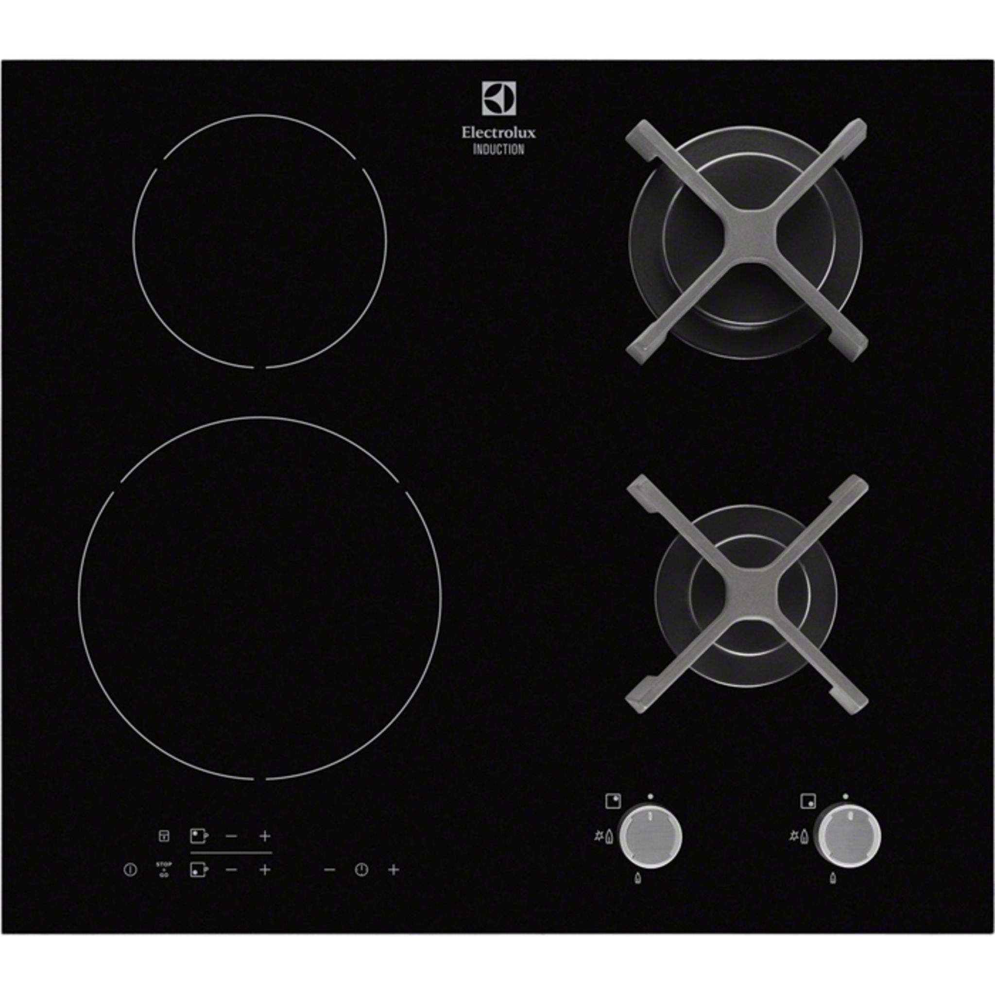 Table de cuisson mixte Classica 65cm 2 foyers gaz + 2 induction