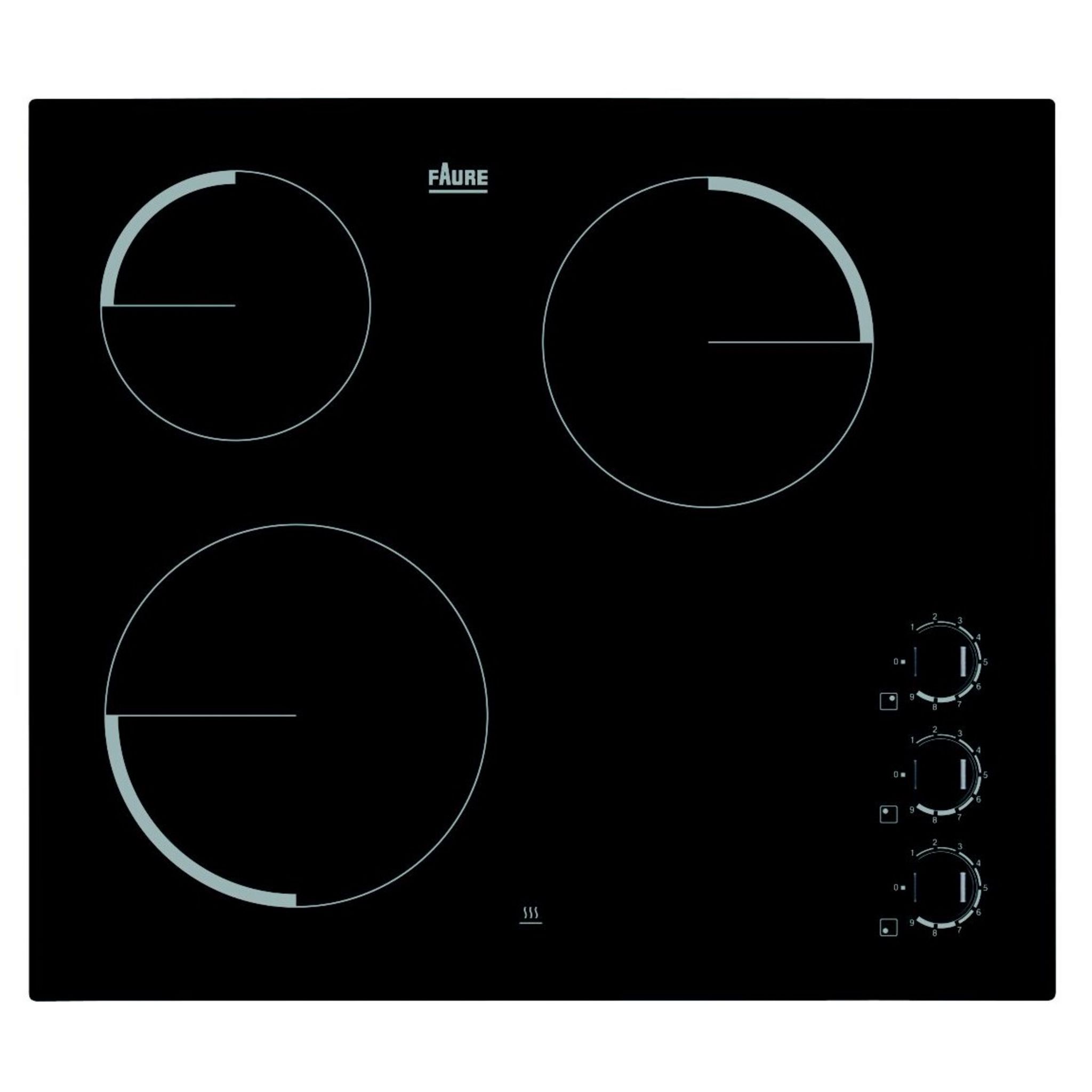 Plaque de cuisson induction encastrable 60cm, 3 foyers, 5300W