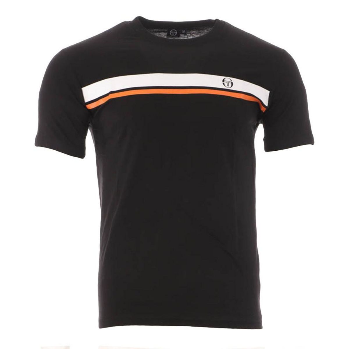 SERGIO TACCHINI T-shirt Noir/Orange Homme Sergio Tacchini Stripe A