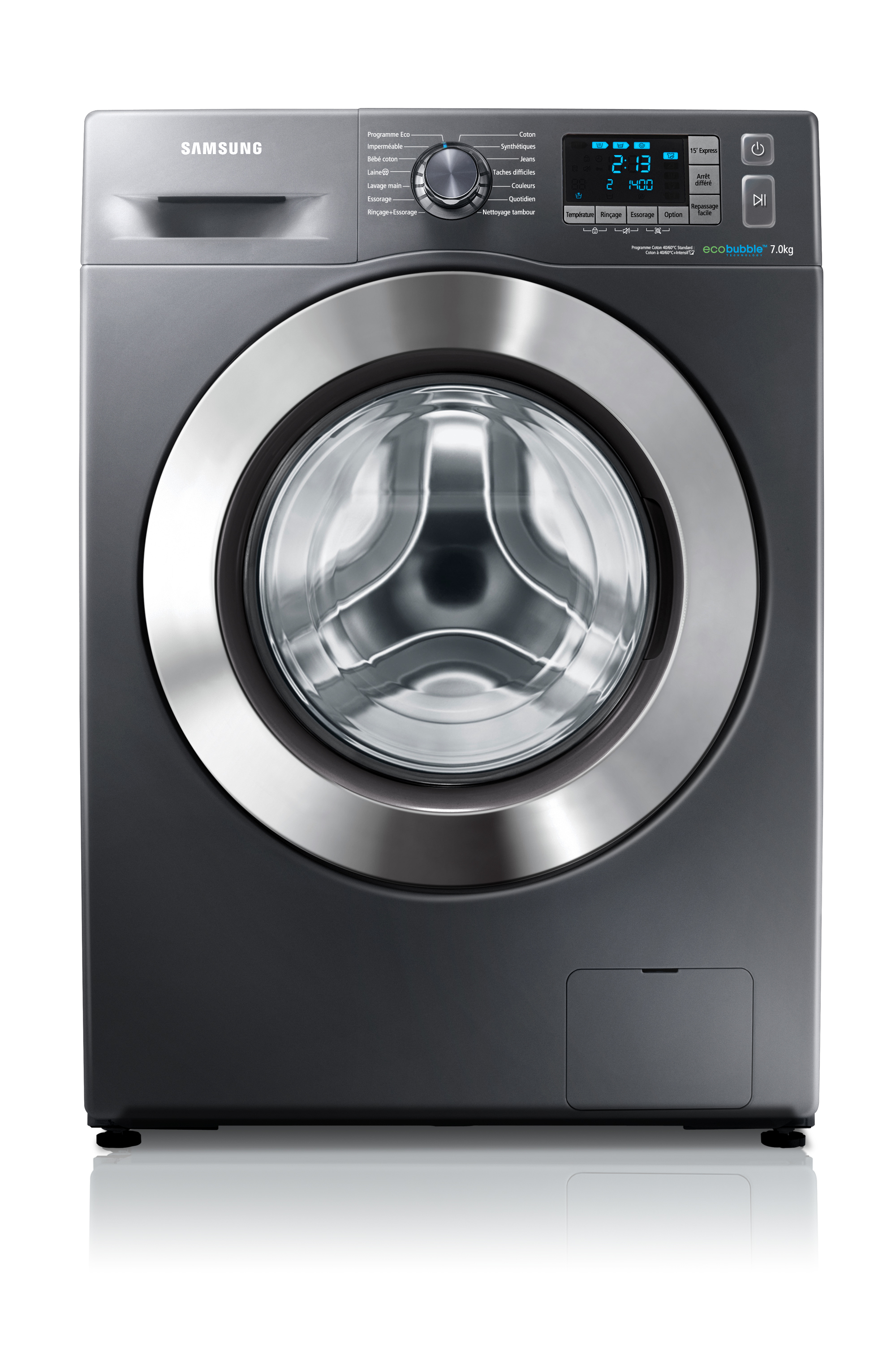 SAMSUNG Lave-linge hublot WF70F5E5W4X, 7 Kg, 1400 T/min pas cher