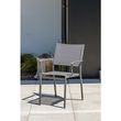DCB GARDEN Fauteuil de jardin empilable aluminium gris STOCKHOLM
