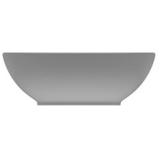 Lavabo ovale de luxe Gris clair mat 40x33 cm Ceramique