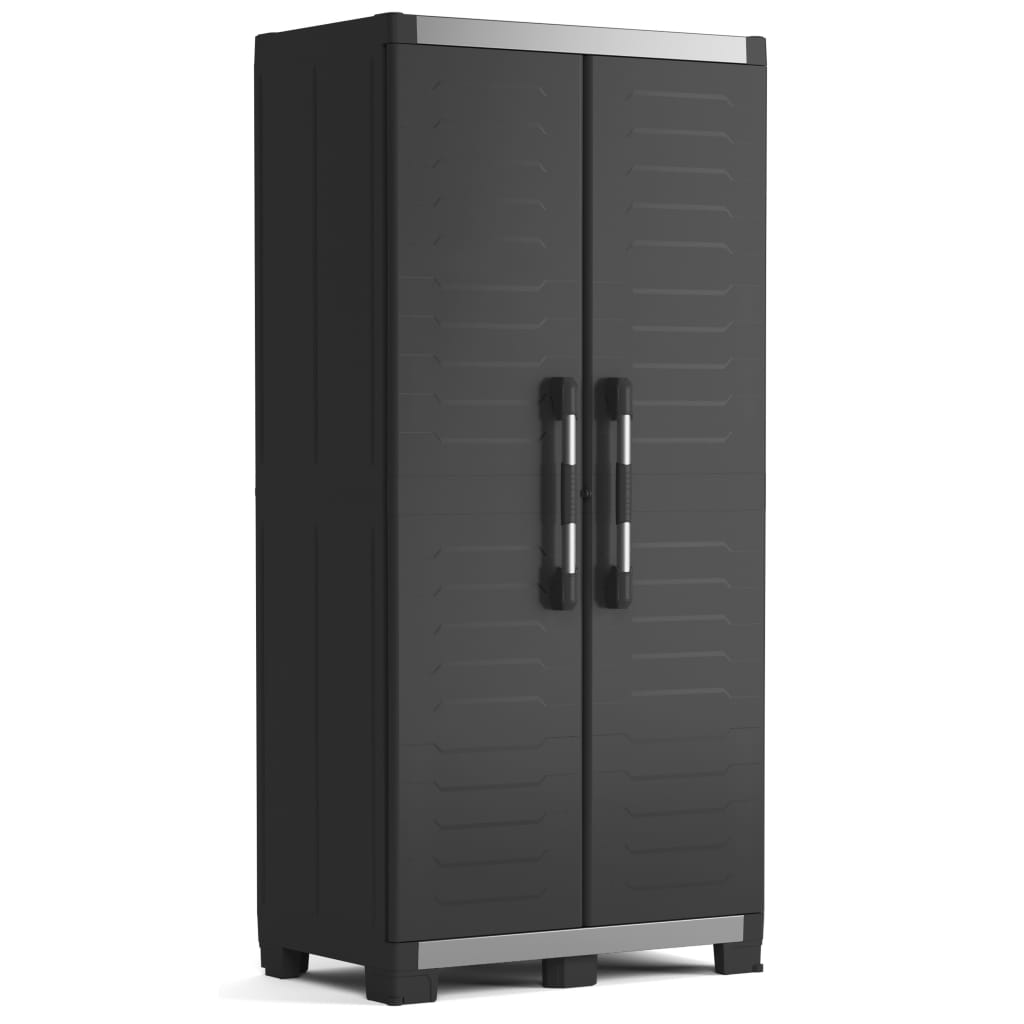 Bonne qualité(1223) Lot de 2 Etagère de rangement pour Garage, Armoire de  Chambre, Noir 250 kg 80x40x180 cm Plastique - Cdiscount Maison