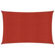 Voile d'ombrage 160 g/m^2 Rouge 2x5 m PEHD