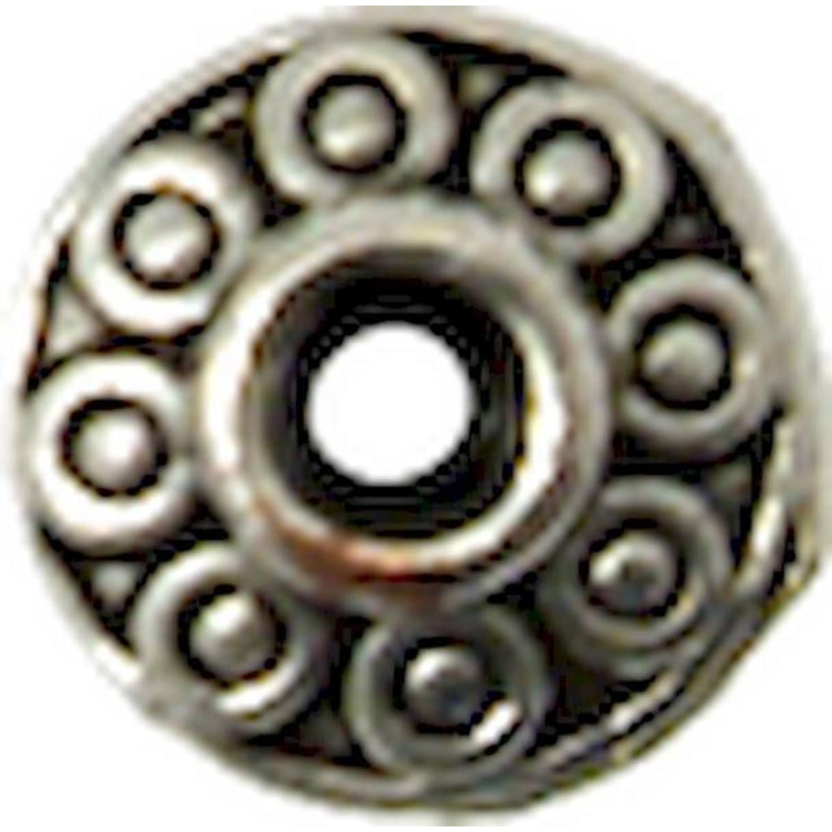 MegaCrea Perle rondelle métal Ø 7 mm Rond Argenté (lot de 10)
