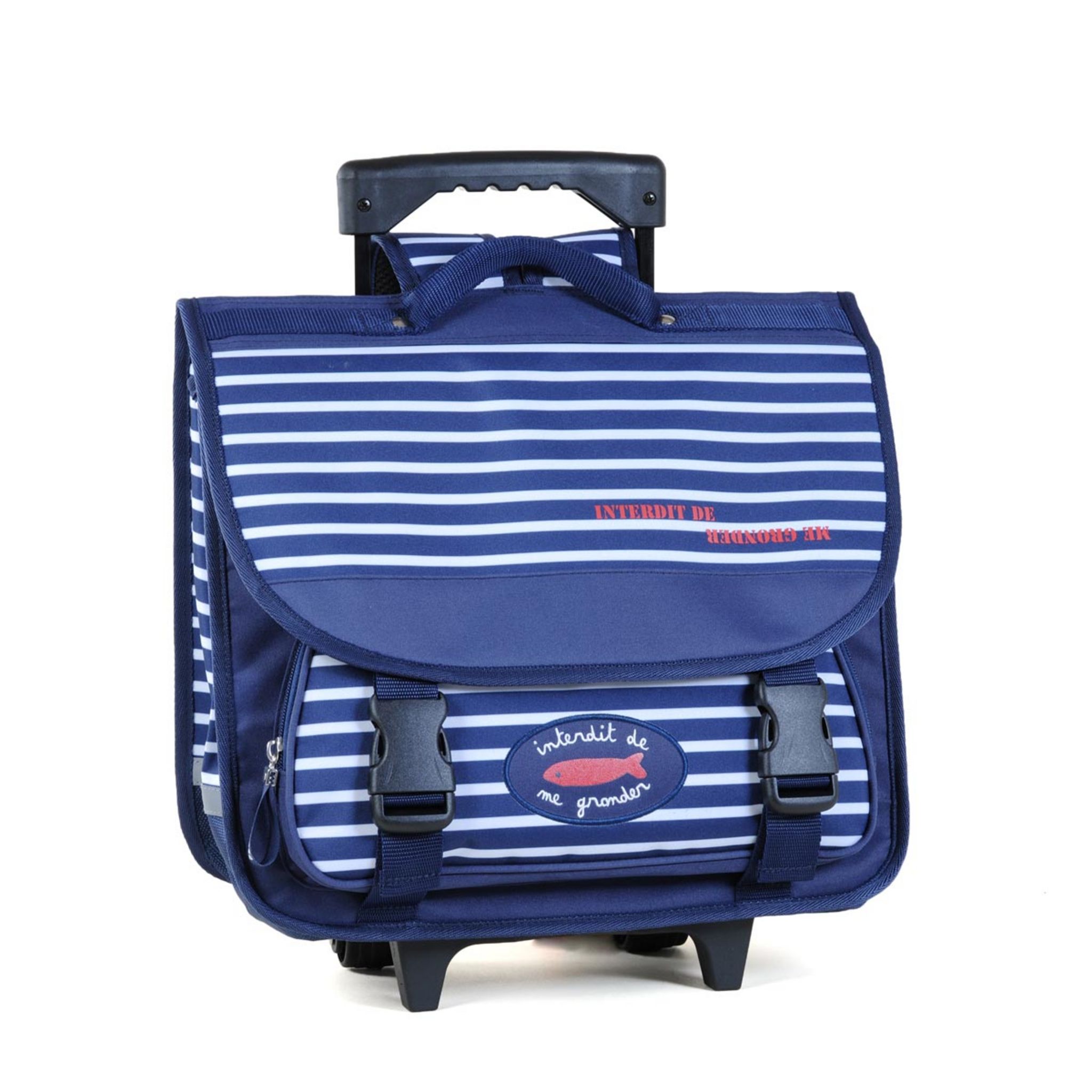 Cartable roulettes 2 compartiments poche avant gar on Interdit