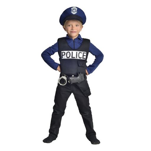 Costume de policier, tout-petits et enfants, tenue bleue avec