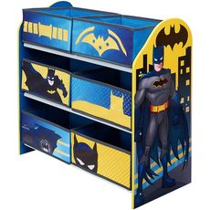 Batman - Meuble de rangement pour chambre d'enfant avec 6 bacs