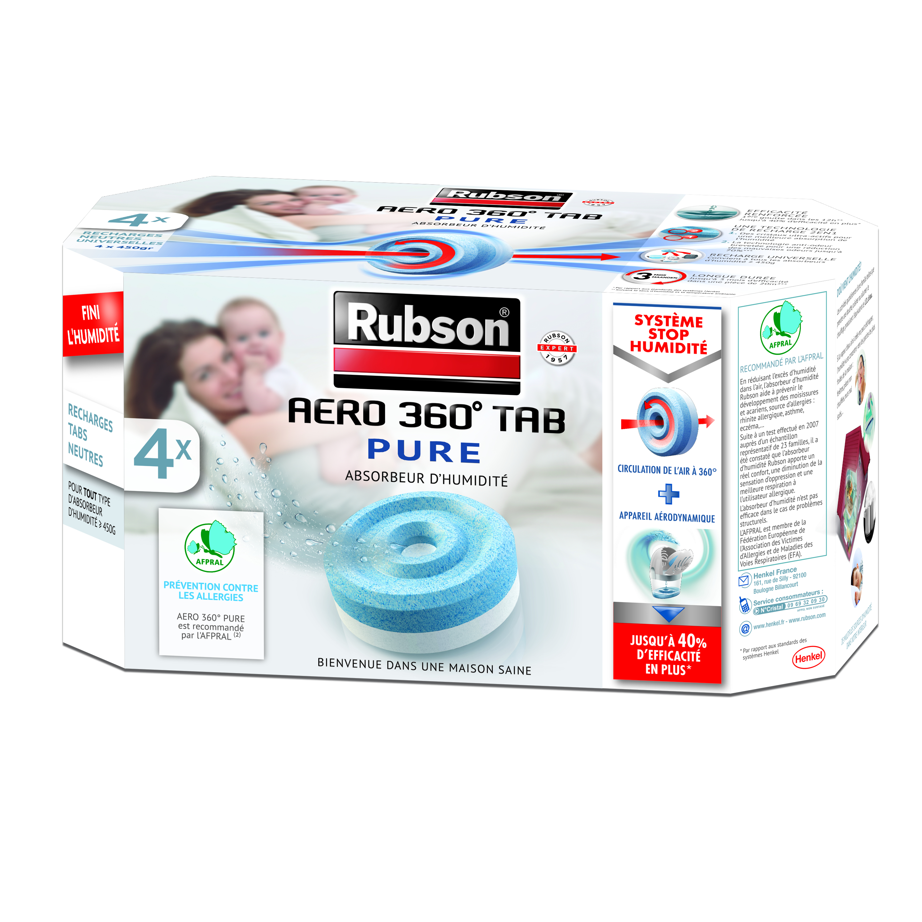 RUBSON Absorbeur d'humidité AERO 360 - 40m² pas cher 