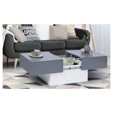 Table basse coulissante (Gris)