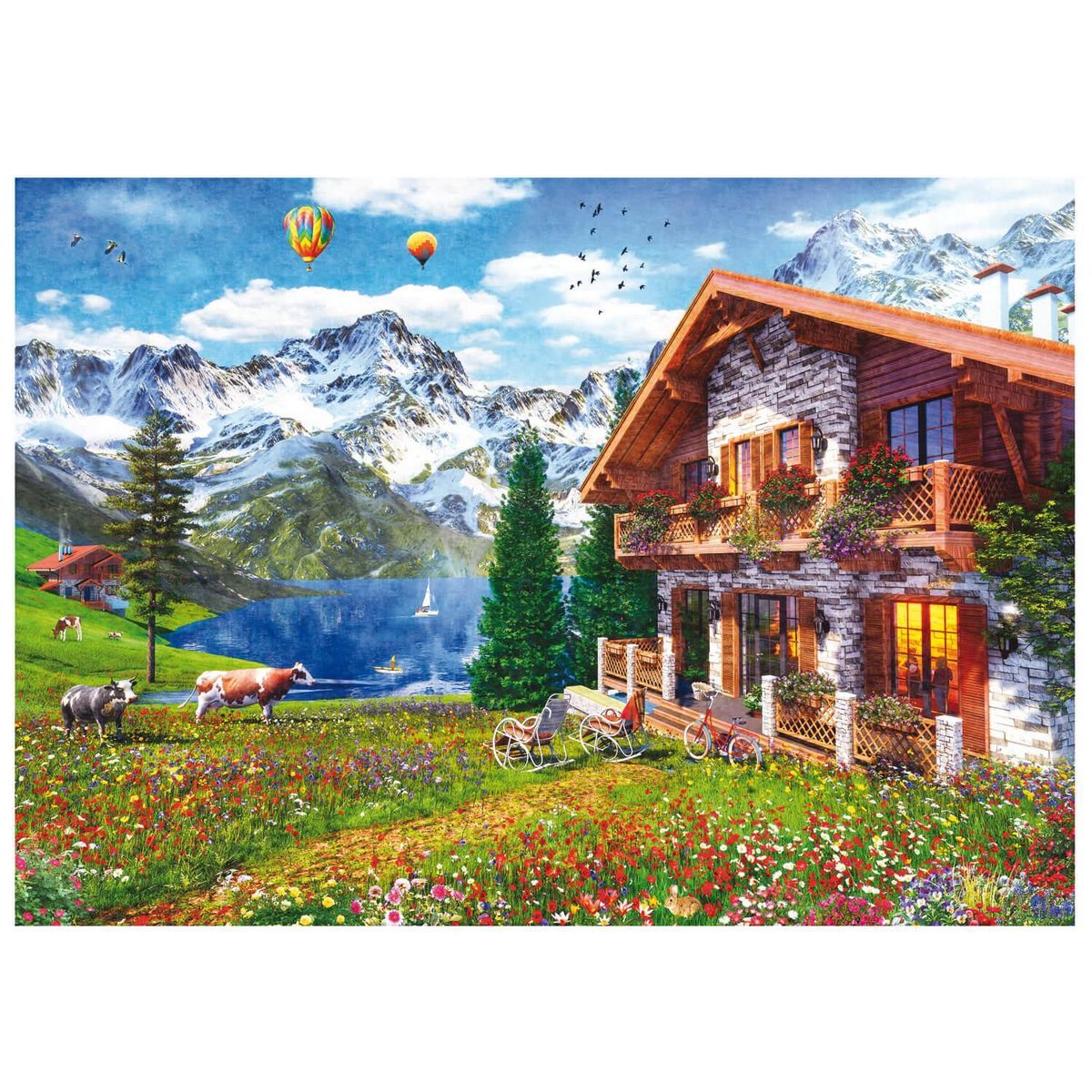 EDUCA Puzzle 4000 pièces : Chalet Alpin