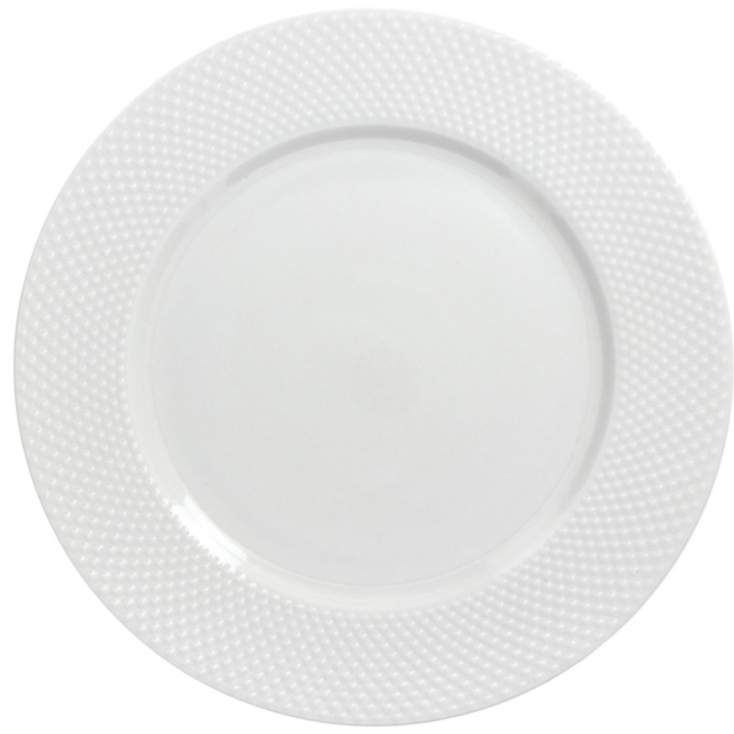 Lot de 12 assiettes plates 27 cm en porcelaine blanche pas cher 