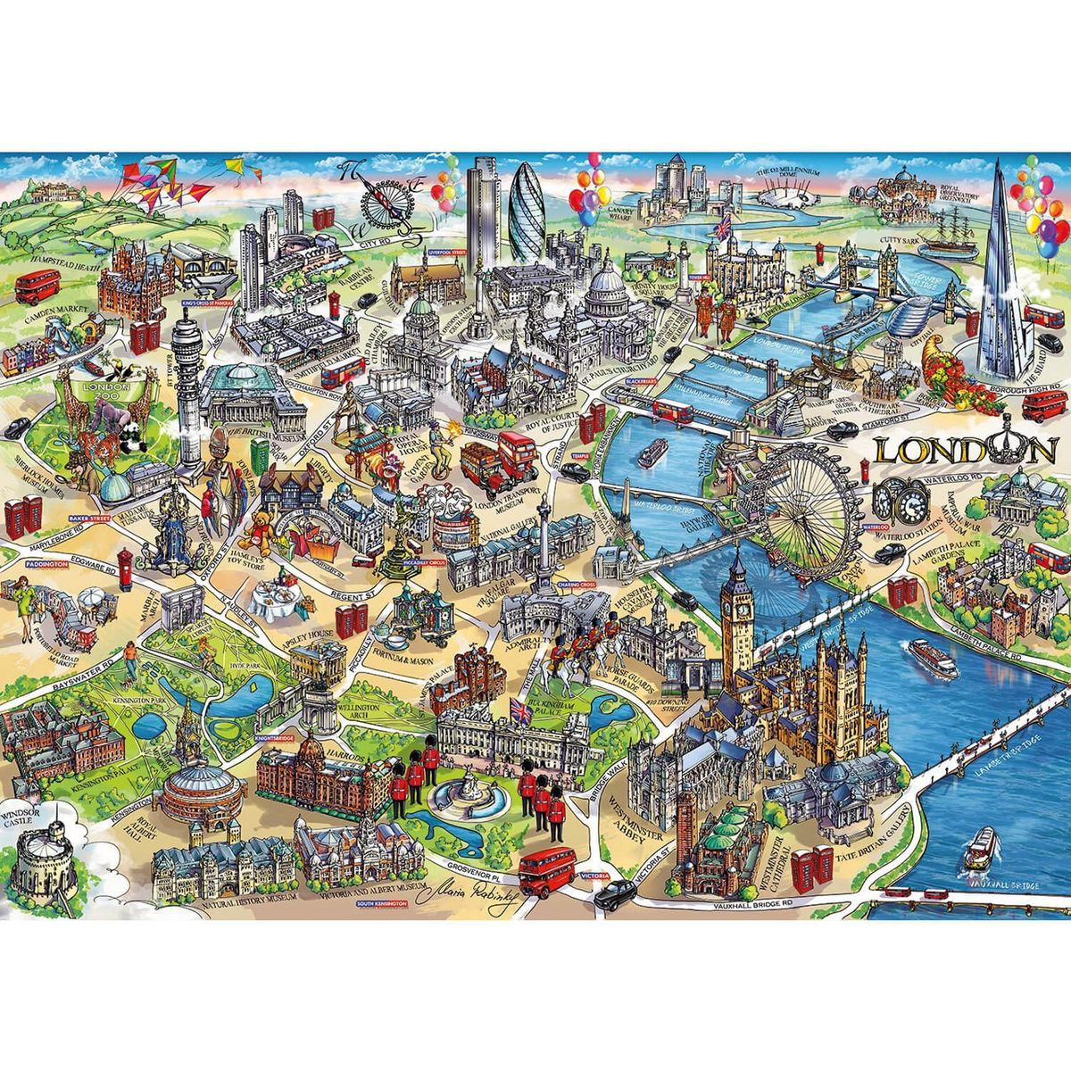 Gibsons Puzzle 1000 pièces : London Landmarks