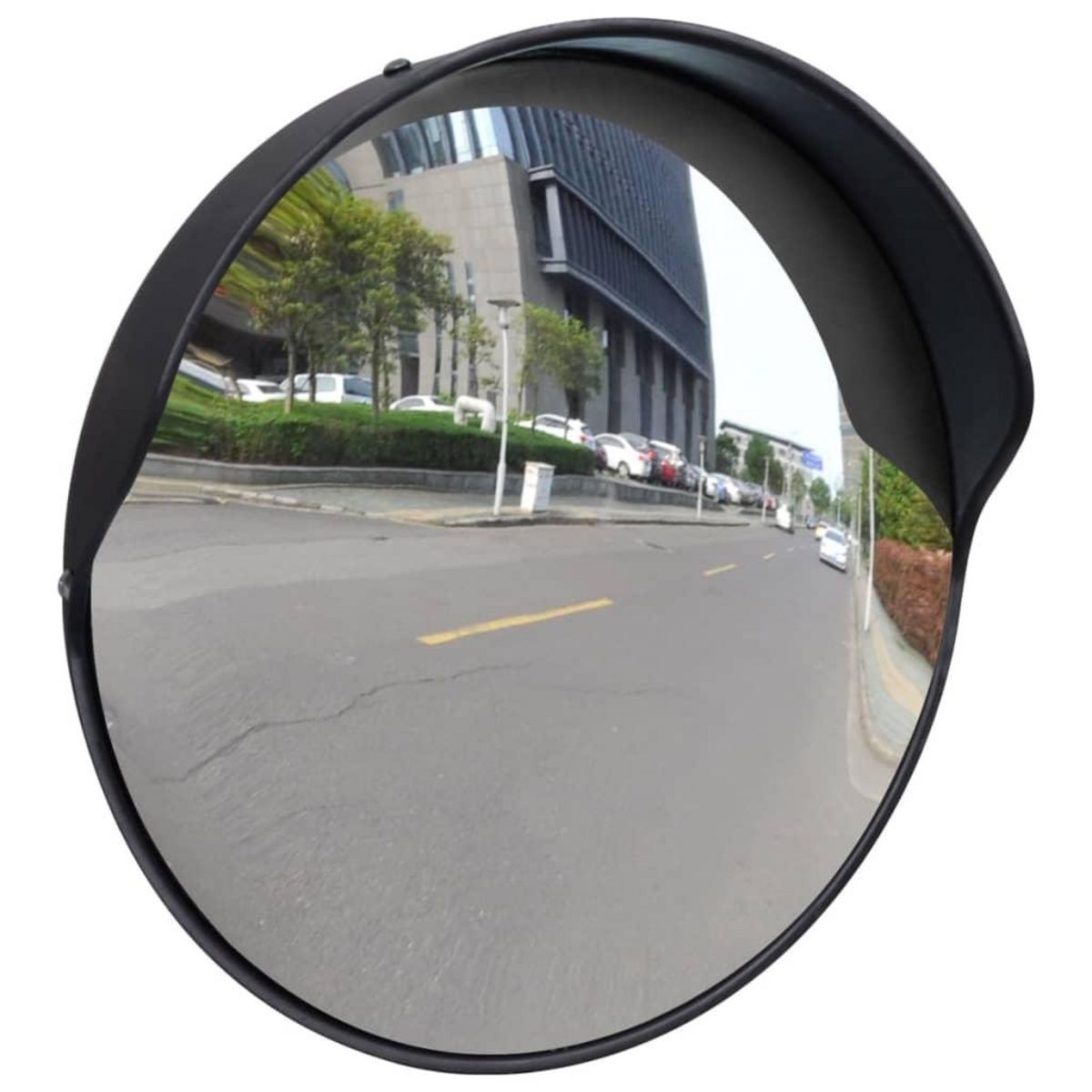 VIDAXL Miroir de trafic convexe d'exterieur Plastique PC Noir 30 cm