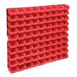 Kit de bacs de stockage et panneaux muraux 96 pcs Rouge et noir