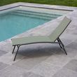 GARDENSTAR Bain de soleil multiposition en acier textilène vert iceberg