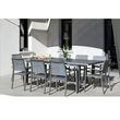 Table de jardin extensible 180/240x100cm aluminium gris LUPIN