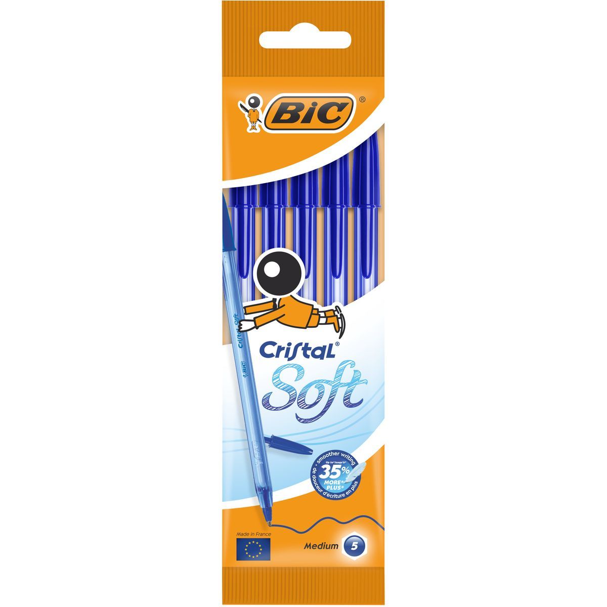 Stylo Bleu Medium Bic Cristal 2 Pièces – Kibo