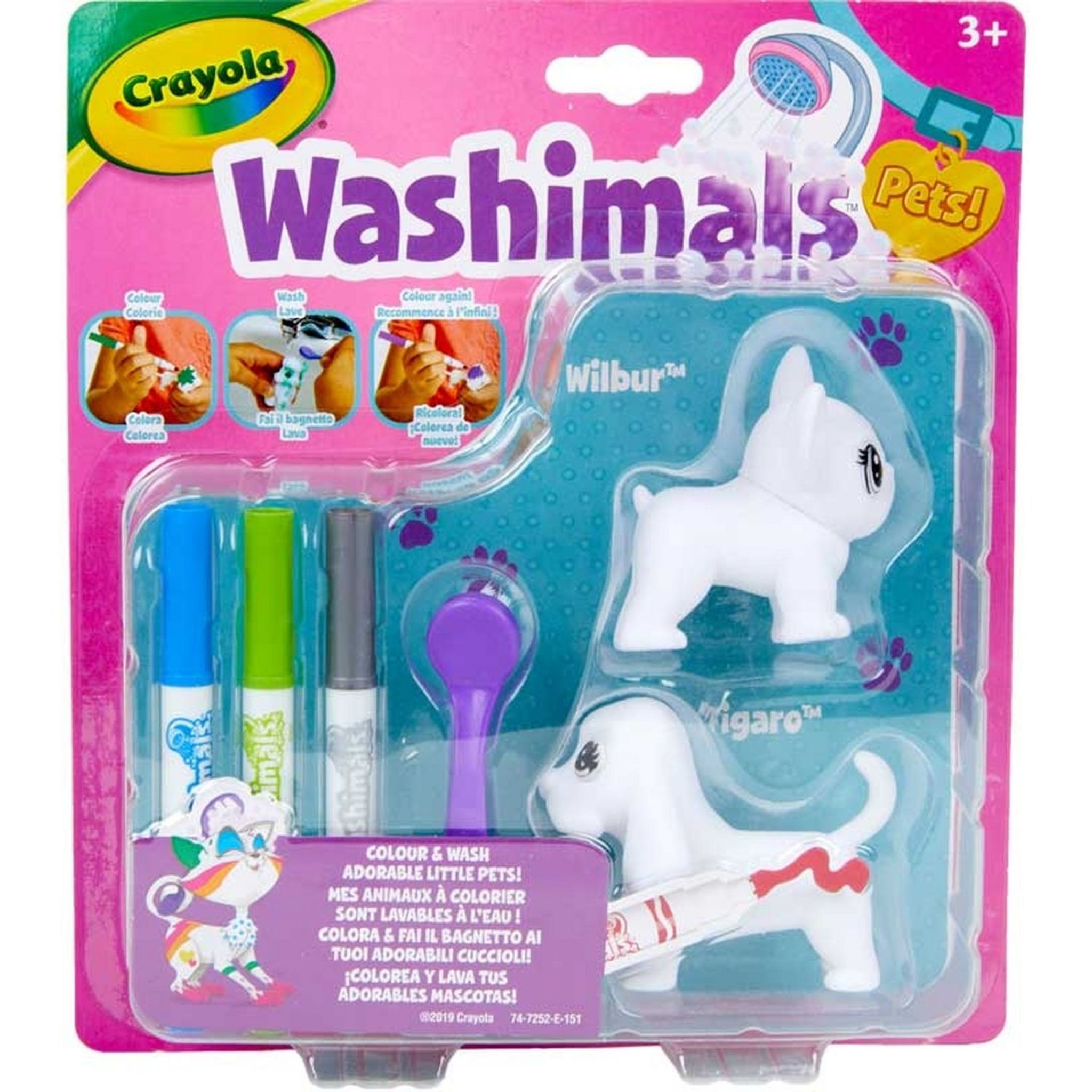 Crayola - Washimals Pets, Set de recharge Dinosaures, jeu et cadeau pour  enfants, à