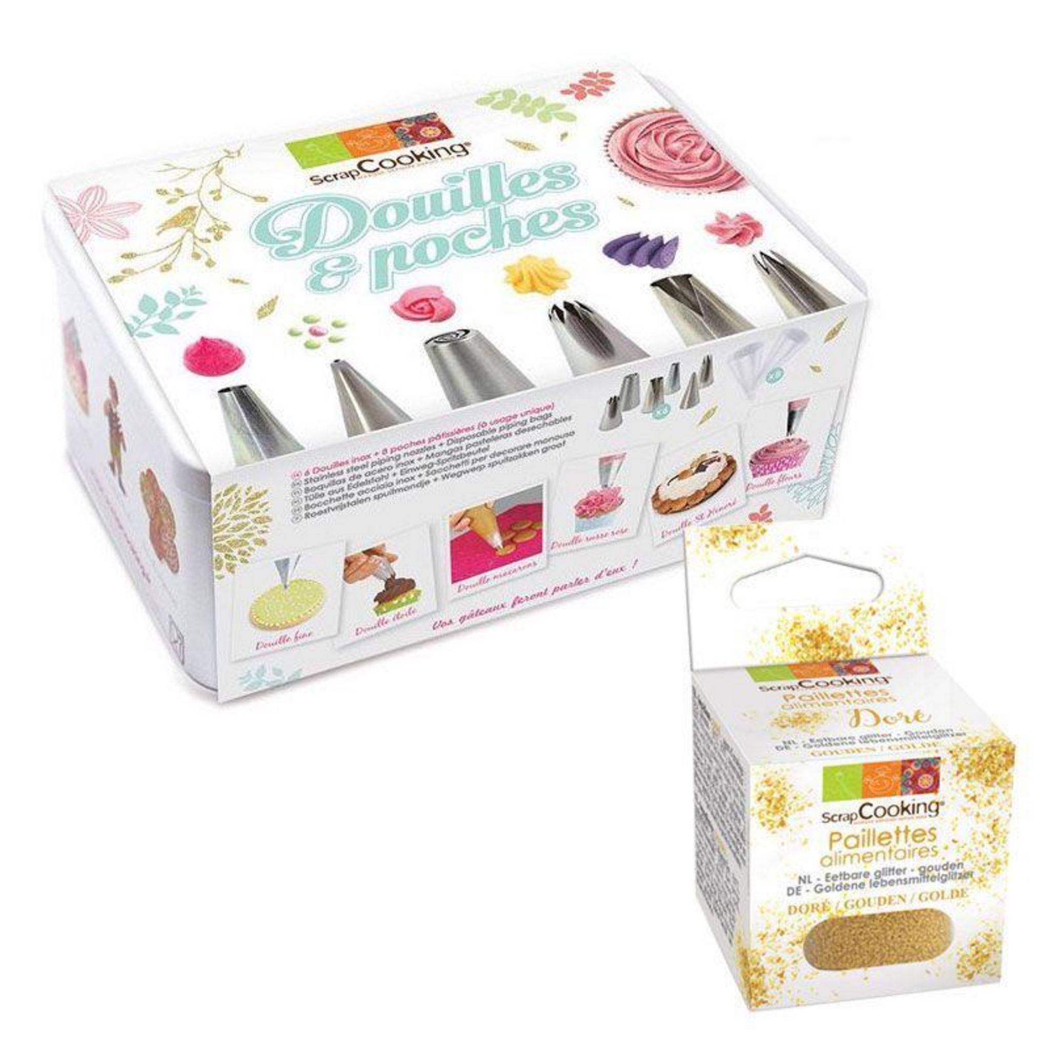 Coffret 6 douilles dorées - ScrapCooking®