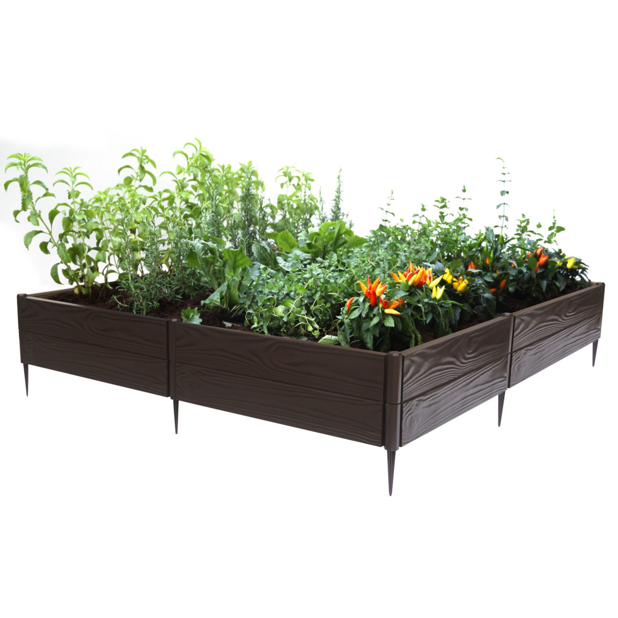 Upyard - Carré potager Gardenbox 120 x 80 cm (Lot de 2) naturel