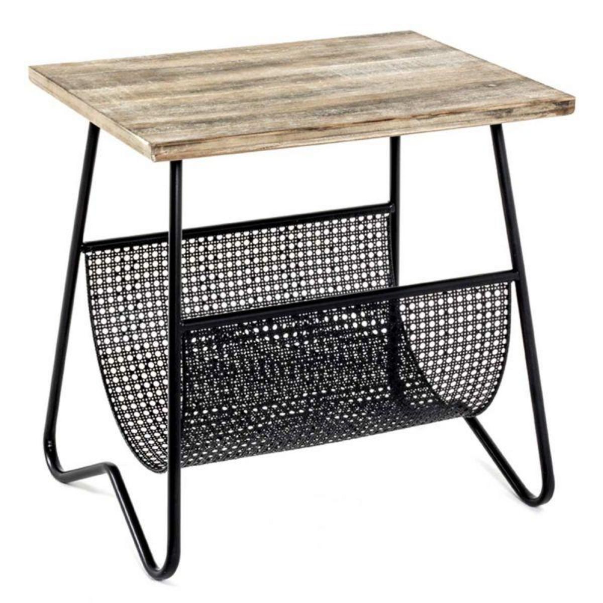 Paris Prix Table d'Appoint Design  Porte Revues  51cm Noir