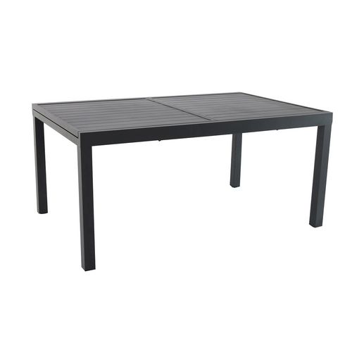 Table de jardin 160/240x100x75cm aluminium gris anthracite VITTAL
