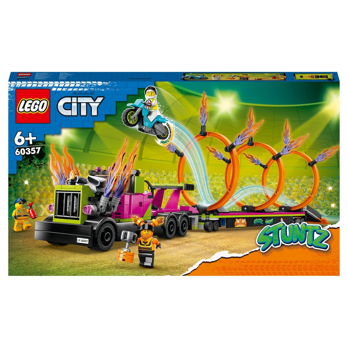 LEGO City 60332 pas cher, La moto de cascade du Scorpion téméraire