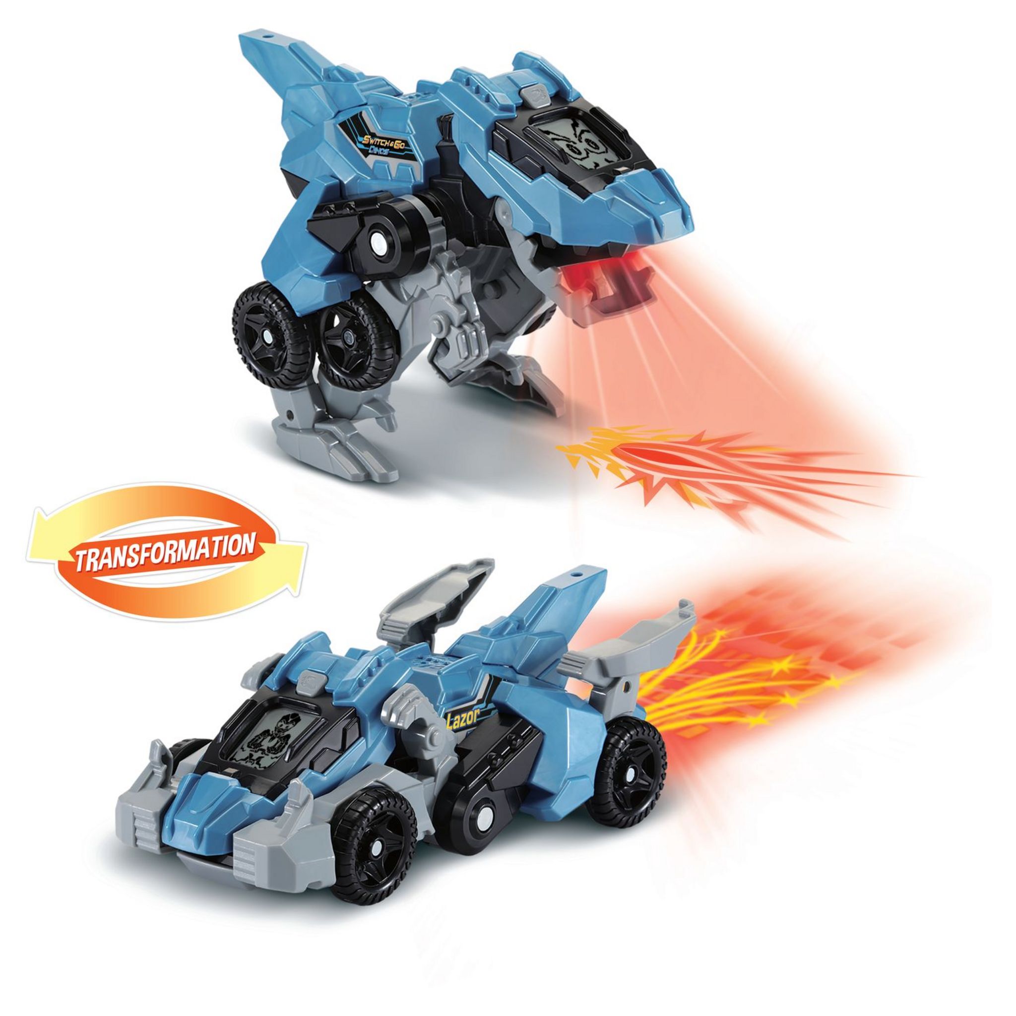 VTech - Jouet dinosaure et voiture - Switch & Go Dinos 1'Click