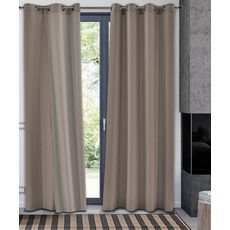 Rideau occultant thermique en polyester (Taupe)