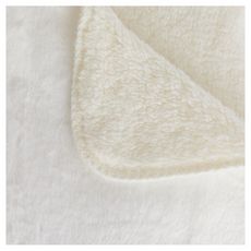 ACTUEL Plaid uni bi-matière en polyester 300g/m² RABBIT (Blanc)