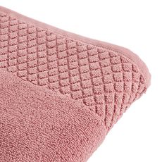 ACTUEL Drap de bain uni pur coton qualité Zéro Twist 600 g/m² (Rose )