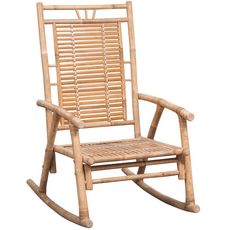 Chaise a bascule avec coussin Bambou