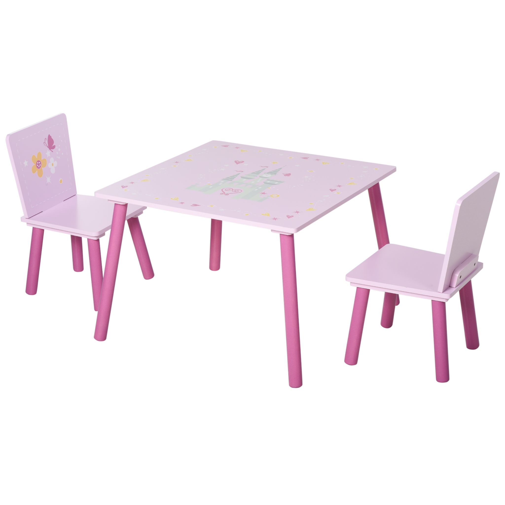 HOMCOM HOMCOM Ensemble table et chaises enfant - set de 3 pièces +