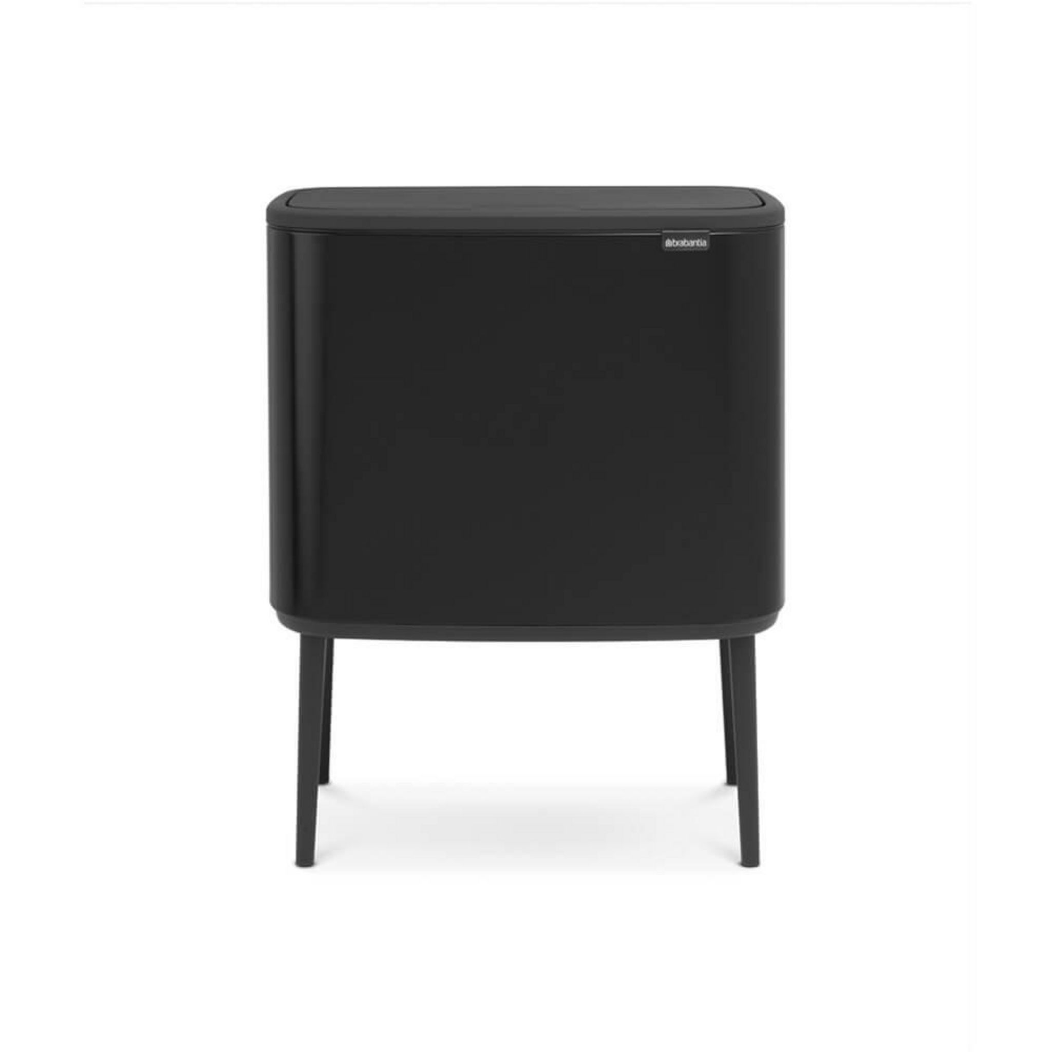 BRABANTIA Poubelle 2 seaux 11+23l noir mat - 316203 pas cher