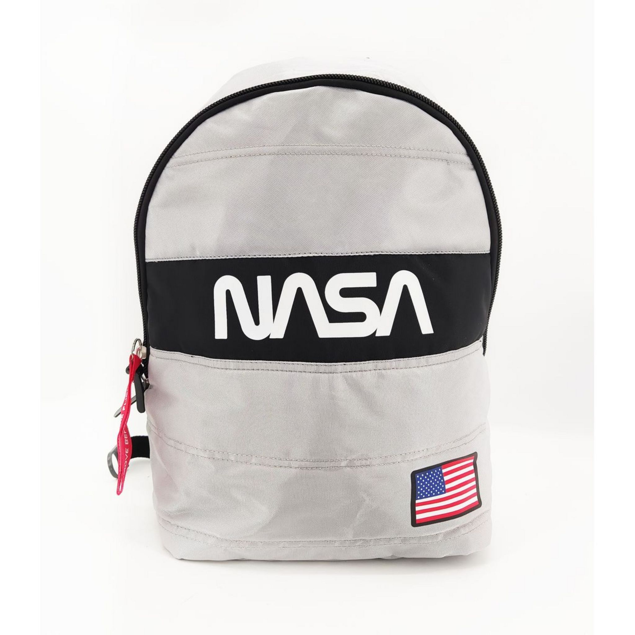 Sac dos 1 compartiment noir et blanc NASA casquette noire et blanche NASA