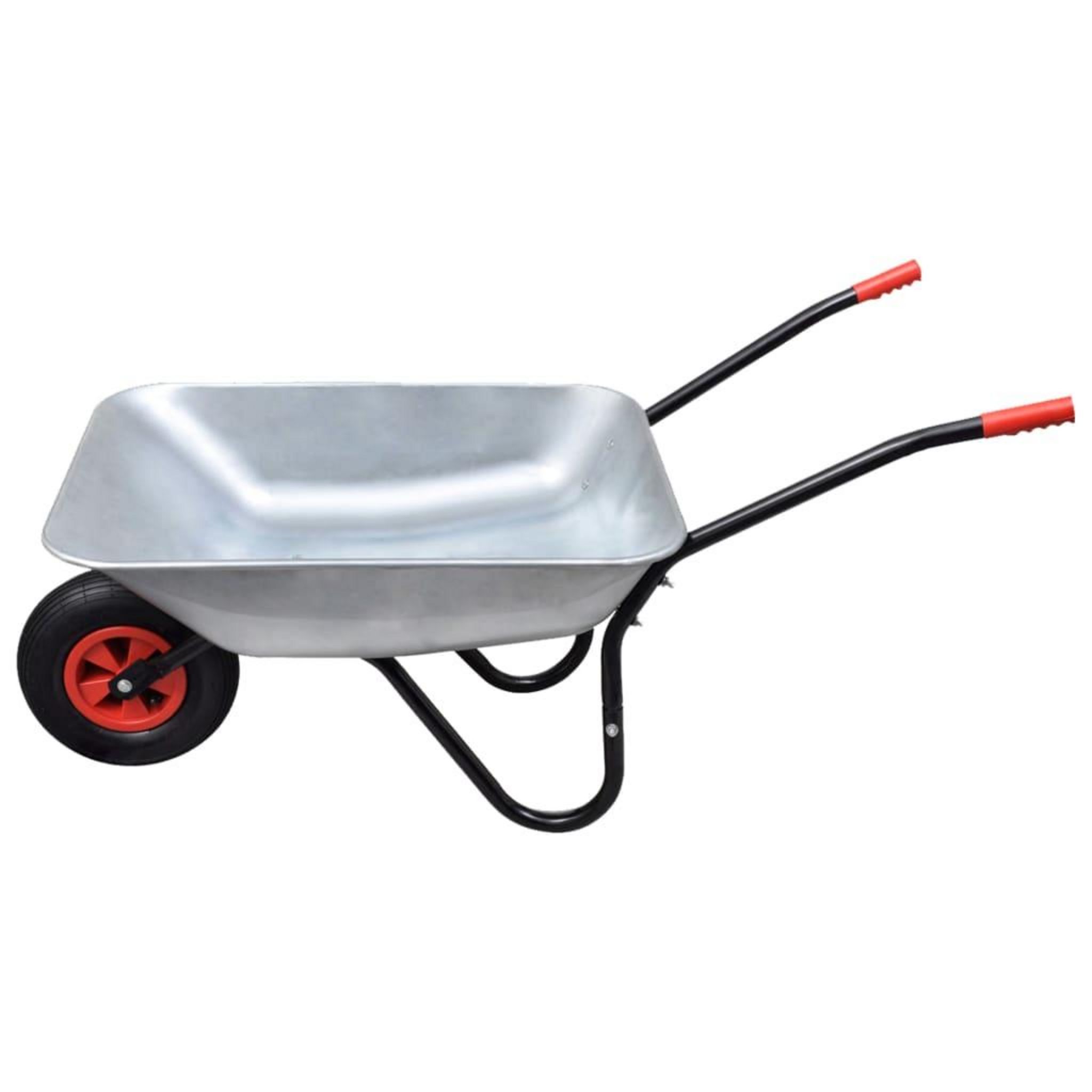 Brouette de jardin cuve galvanisée 80 L/50 Kg