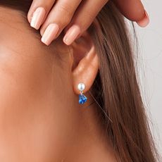 Boucles d'oreilles coeurs SC Crystal ornées de Cristaux scintillants