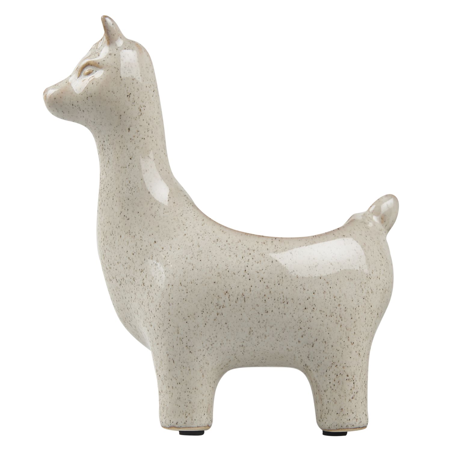 Pot Lama en grès - H17cm - Beige