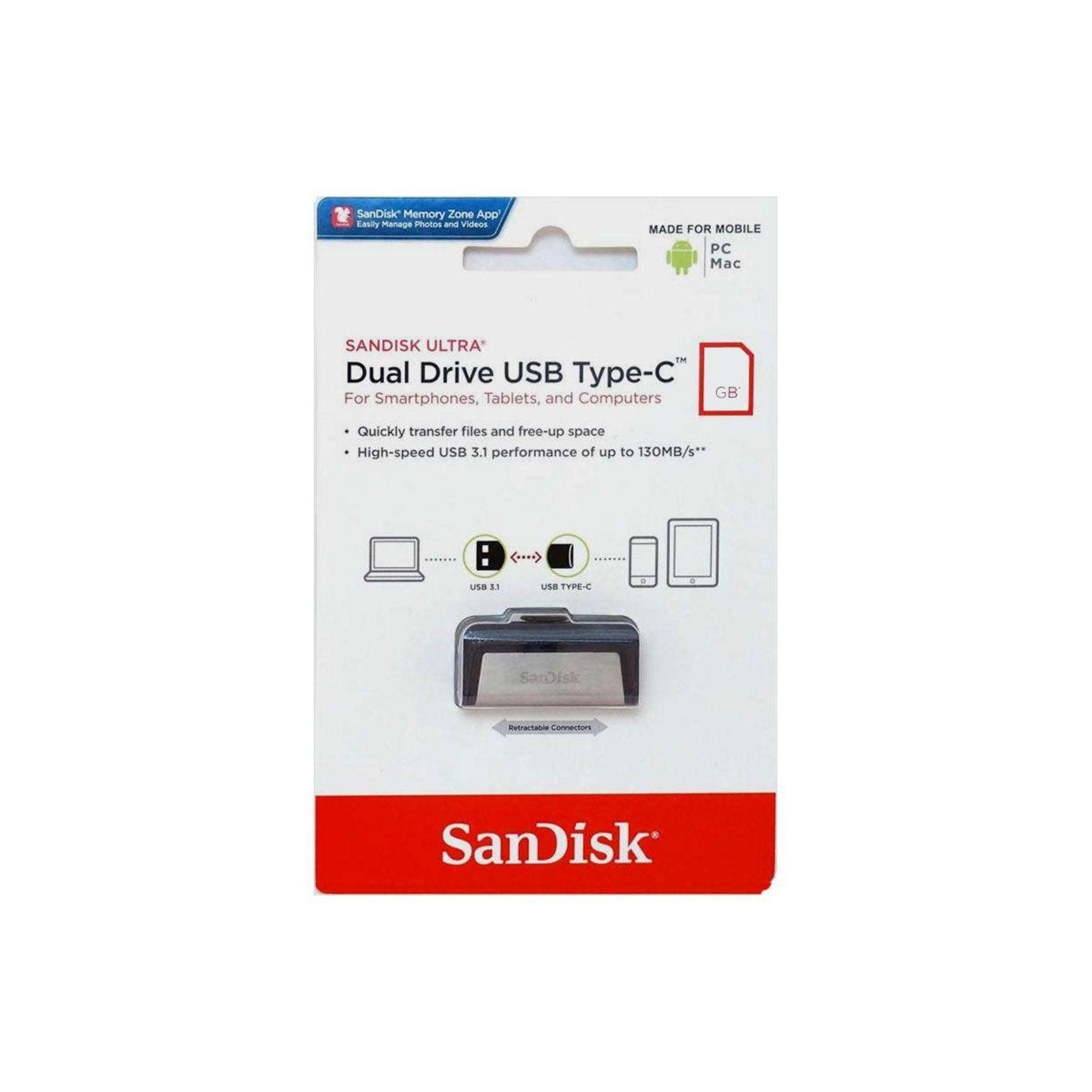 SANDISK Clé USB 3.0 Ultra Dual Android 32 Go pas cher 