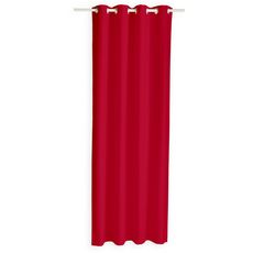 TODAY Rideau occultant à oeillets en polyester 140x260 cm (Rouge)