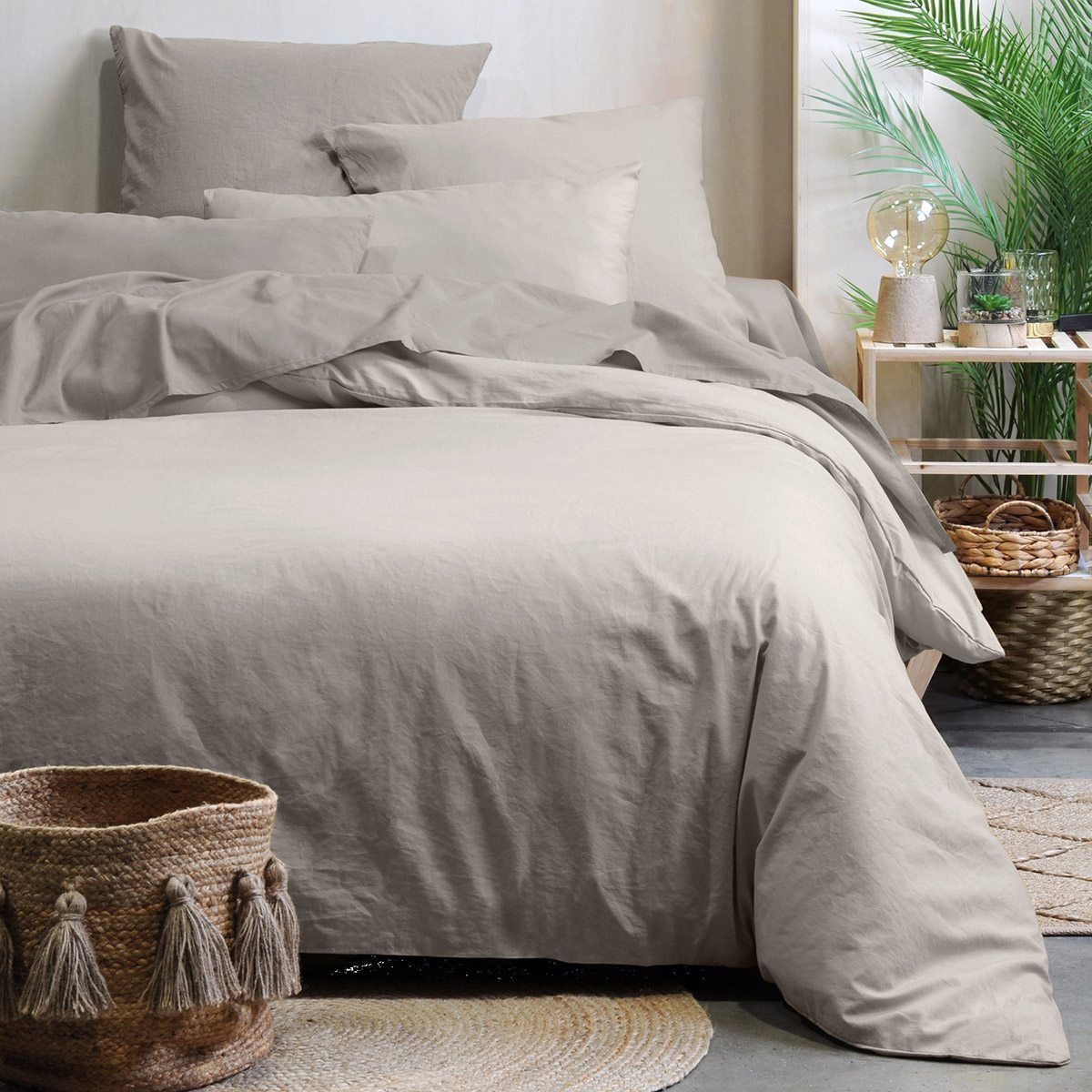 Housse De Couette En Lin 220x240 Pas Cher Lovely Casa Housse de couette 220x240 Horizon lin 100% coton bio 57 fils A  SUPPRIMER pas cher à prix Auchan